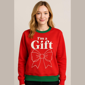 Mighty Fine Christmas Sweatshirt - M - "I'm a Gift"